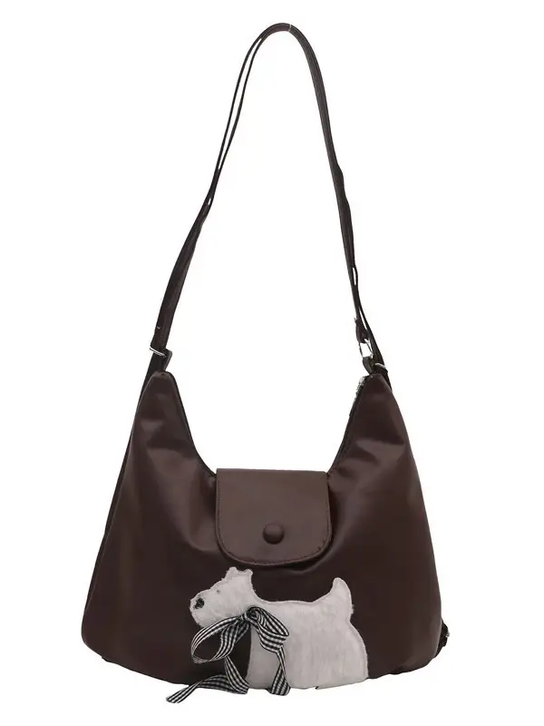 Women's Retro Crossbody Bag Brown Large Capacity - Image 7