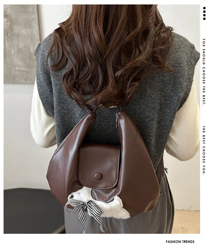 Women's Retro Crossbody Bag Brown Large Capacity — feature 1