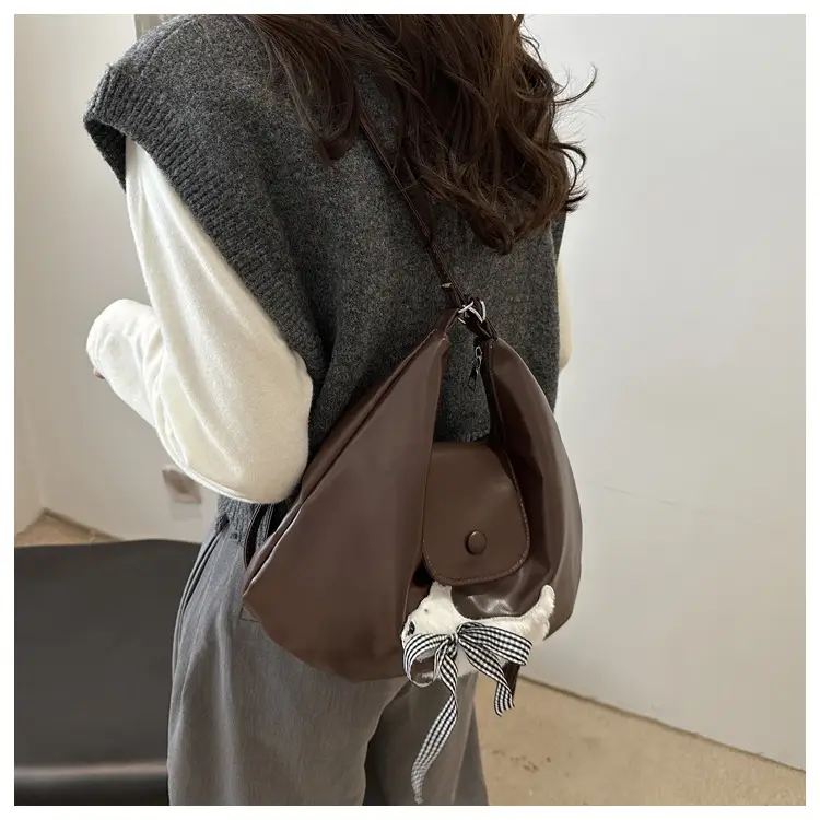 Women's Retro Crossbody Bag Brown Large Capacity — feature 10