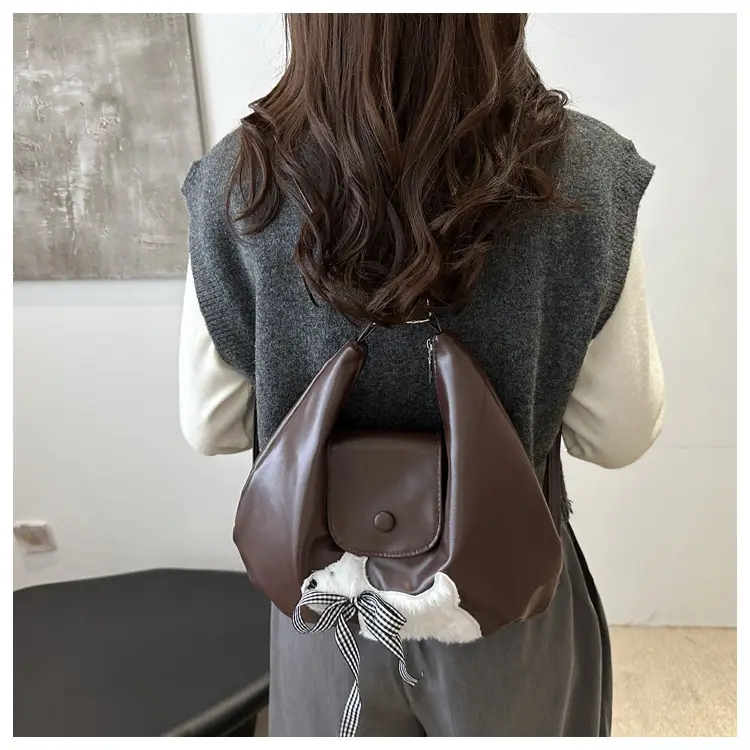 Women's Retro Crossbody Bag Brown Large Capacity — feature 11