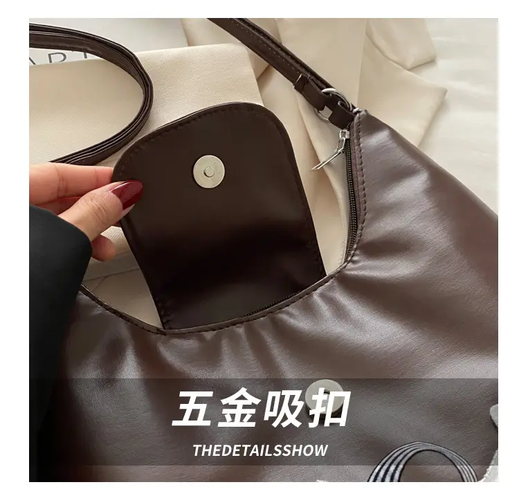 Women's Retro Crossbody Bag Brown Large Capacity — feature 5
