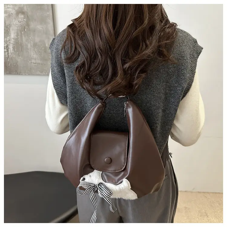 Women's Retro Crossbody Bag Brown Large Capacity — feature 8