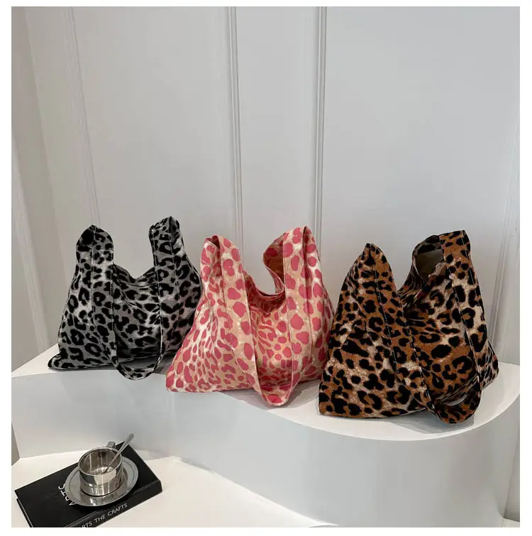 Leopard Print Large Shoulder Bag for Women - Image 4