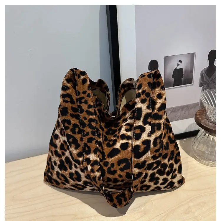 Leopard Print Large Shoulder Bag for Women - Image 5