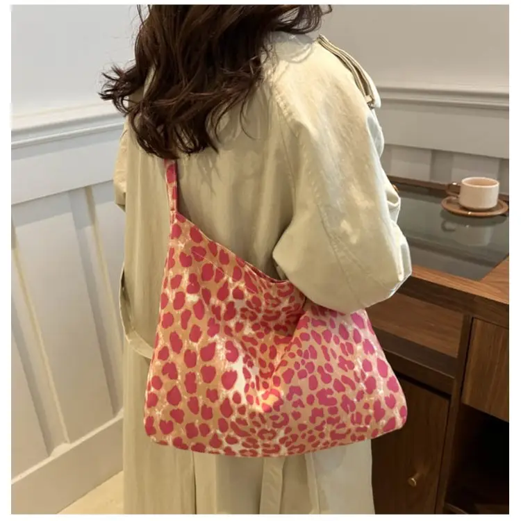 Leopard Print Large Shoulder Bag for Women - Image 7