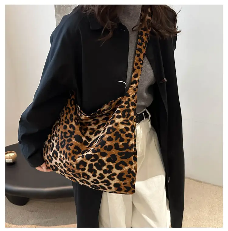 Leopard Print Large Shoulder Bag for Women — feature 12