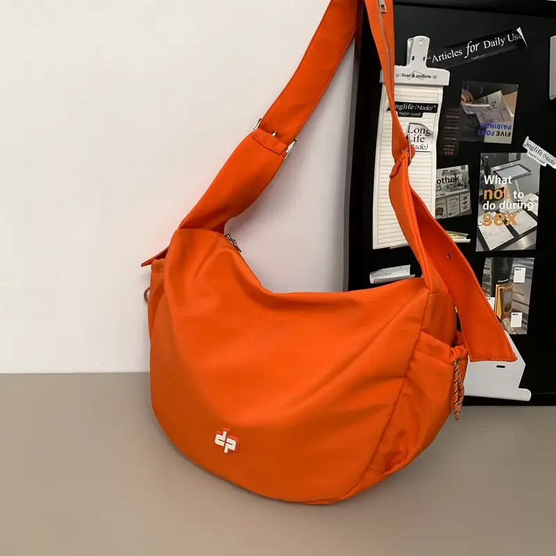 Orange Crossbody Bag for Men Women Travel Shoulder Bag - Image 3