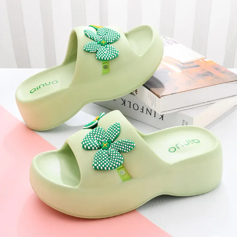 New Slippers Women's Non-slip EVA Height-raising Super Thick Bottom Home Fashion Super Soft Feeling Shit-on-Shit Wear Inside and Outside - Image 7