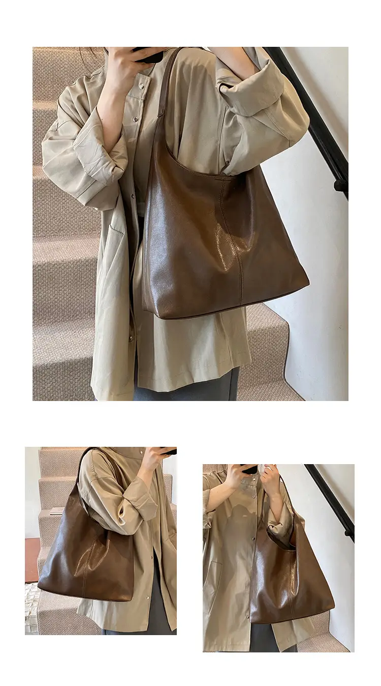 Large Capacity Leather Shoulder Bag for Women — feature 6