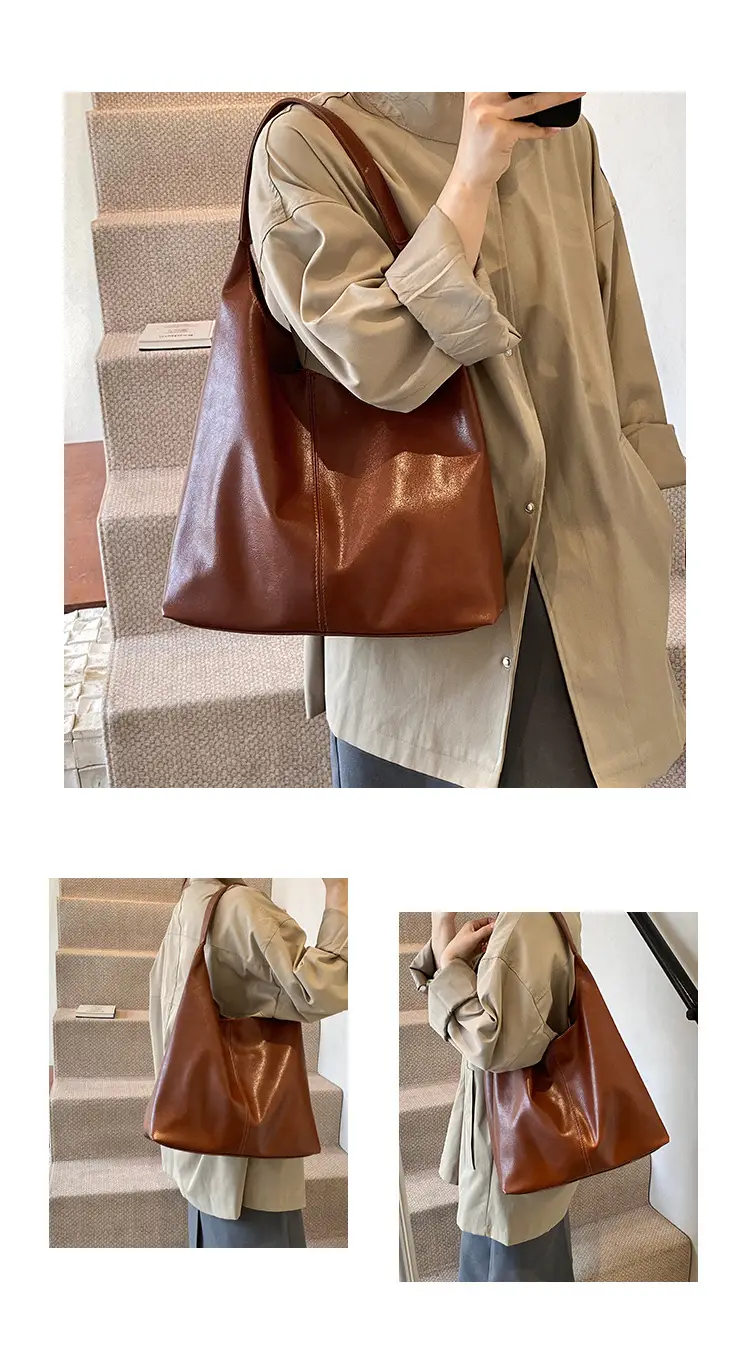 Large Capacity Leather Shoulder Bag for Women — feature 7