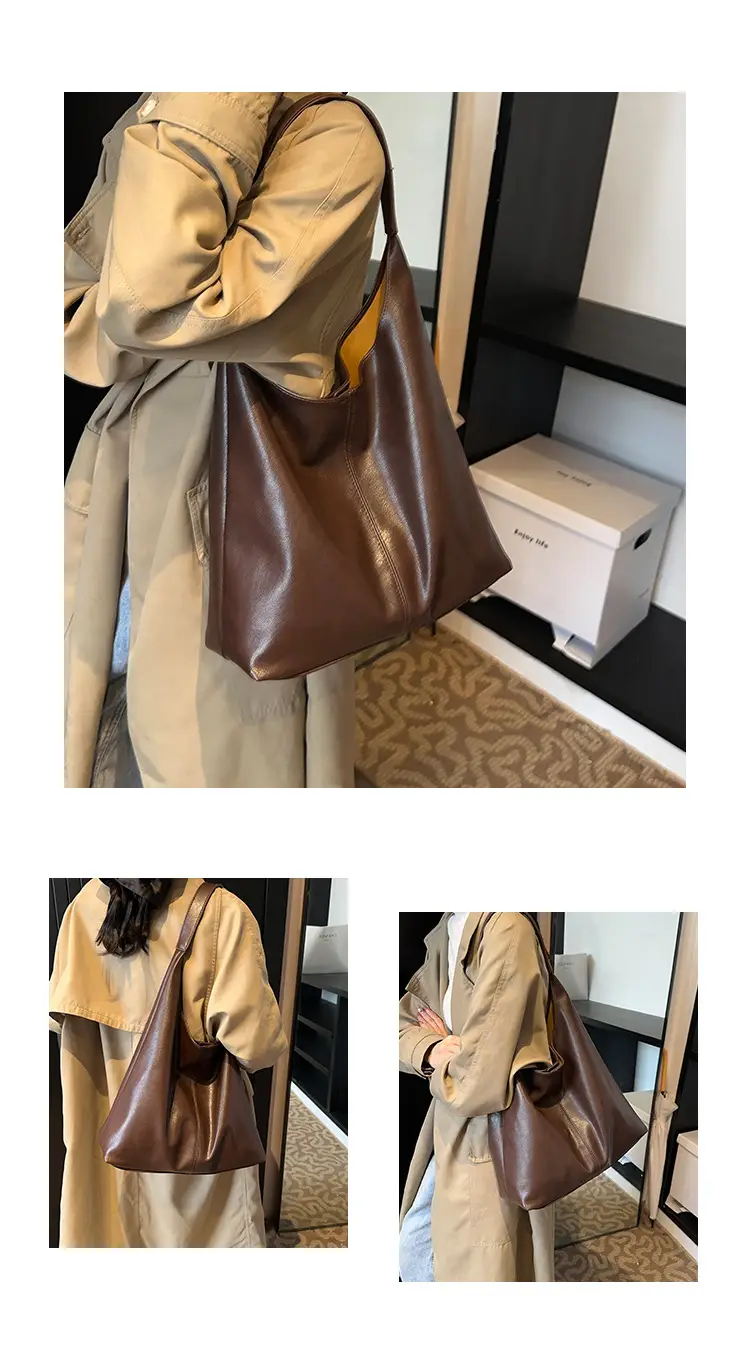 Large Capacity Leather Shoulder Bag for Women — feature 9