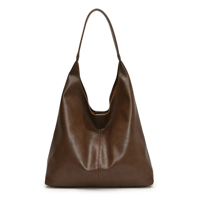 Large Capacity Leather Shoulder Bag for Women - Image 4