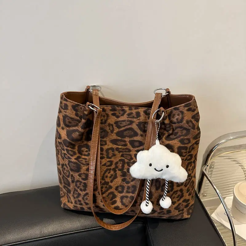 Leopard Print Large Tote Bag for Women 2024 - Image 2