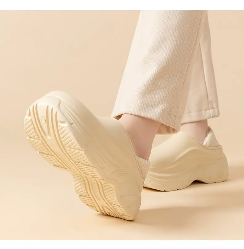 Women Cotton Slippers Warm Fleece Lined Thick Soled — feature 16