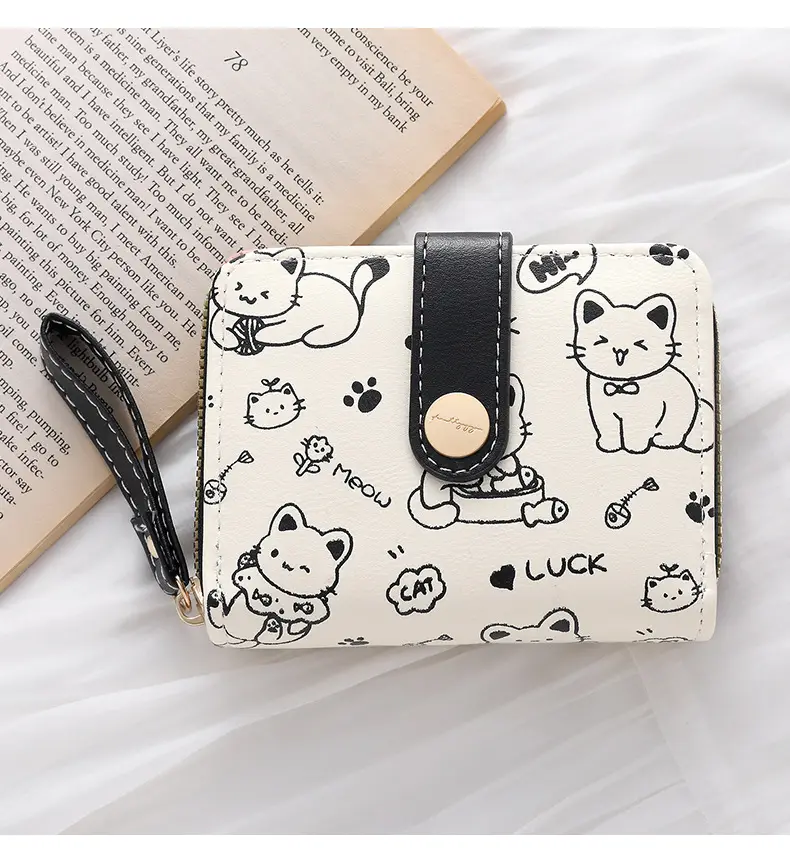 Cute Japanese Style Women's Pocket Belt Wallet with Buckle — feature 11