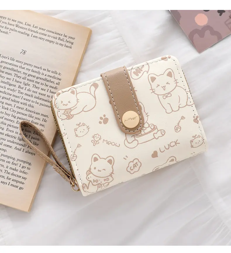 Cute Japanese Style Women's Pocket Belt Wallet with Buckle — feature 17