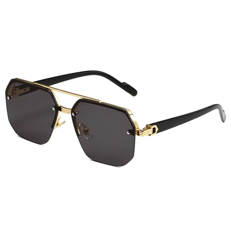 2024 Square Aviator Sunglasses European American Half Frame
