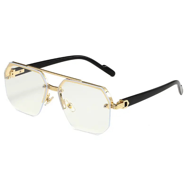 2024 Square Aviator Sunglasses European American Half Frame - Image 8