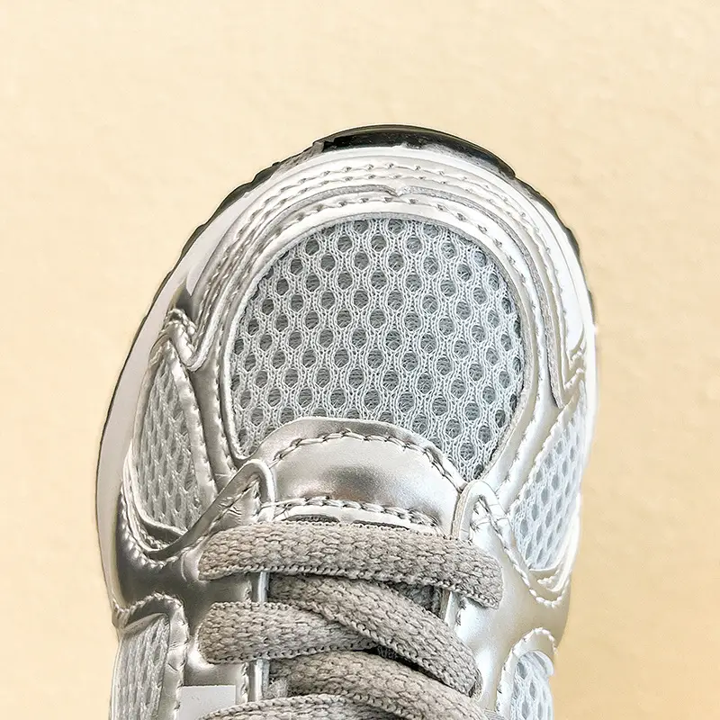 2024 Silver Mesh Baby Sneakers Non-Slip Soles — feature 7