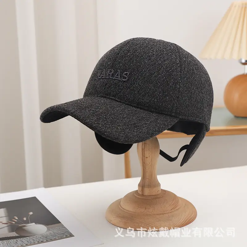 Winter Fleece Lined Men's Hat with Duck Tongue Design - Image 2