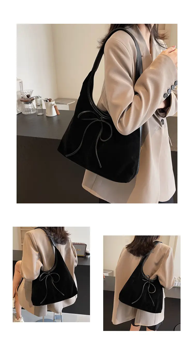 Women's Suede Shoulder Bag Brown Large Capacity — feature 10