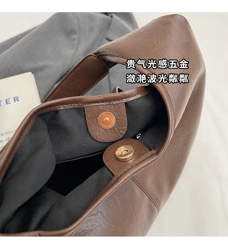 Women's Suede Shoulder Bag Brown Large Capacity — feature 4