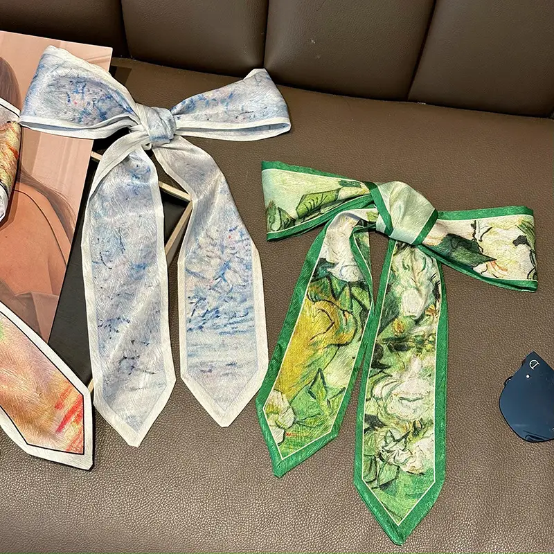 Small Green Floral Hair Belt for Women