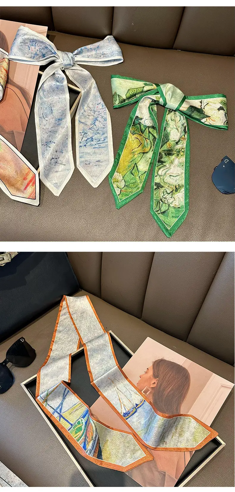 Small Green Floral Hair Belt for Women — feature 11
