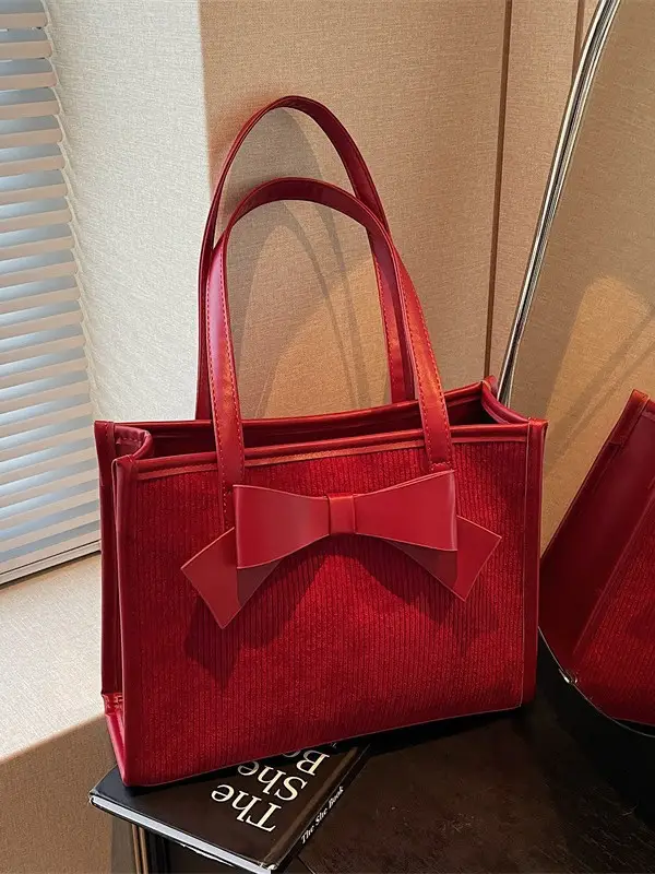Red Bow Shoulder Bag for Women 2024 New - Image 6