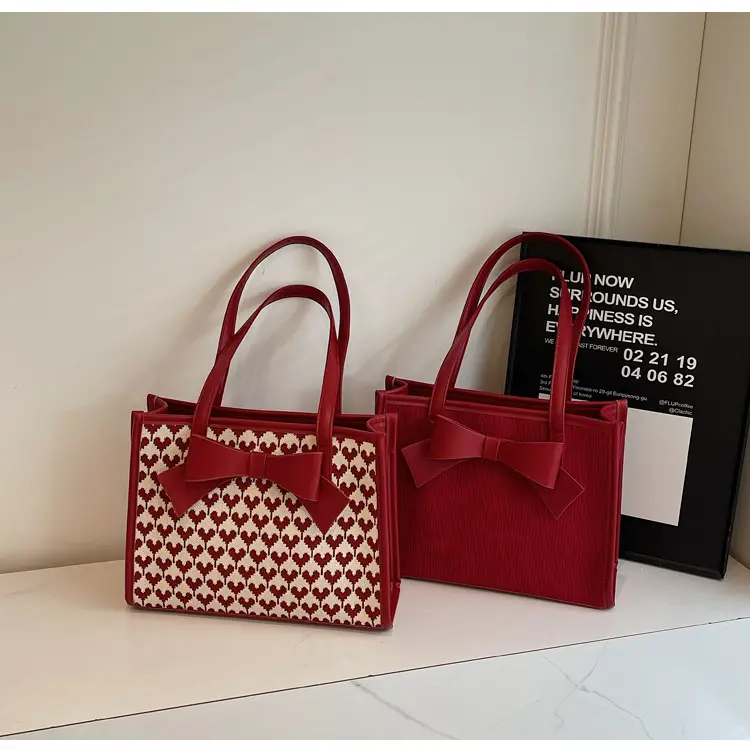 Red Bow Shoulder Bag for Women 2024 New — feature 1