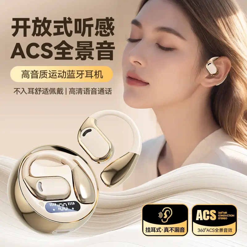 M76 Bluetooth Earphones with Air Conduction, Smart Translation, Over-Ear Design, Long Battery Life, Oem Customizable, in Stock