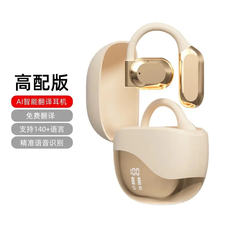 M76 Bluetooth Earphones with Air Conduction, Smart Translation, Over-Ear Design, Long Battery Life, Oem Customizable, in Stock