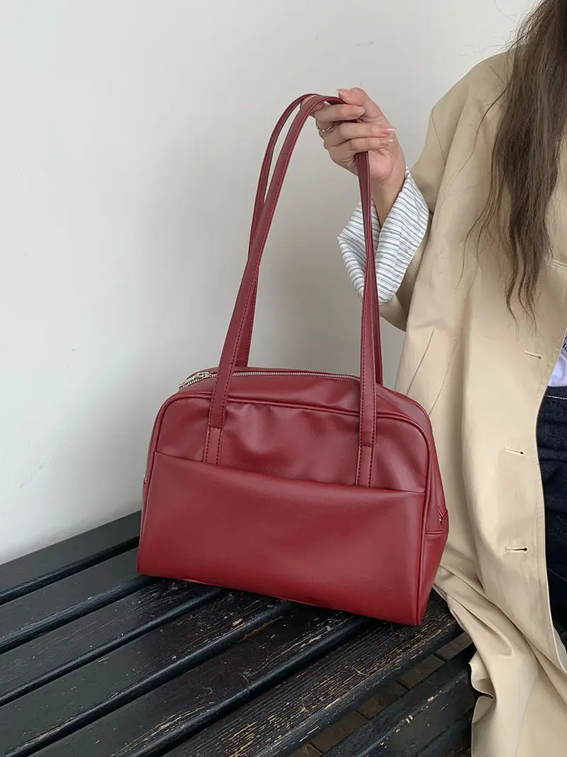 Korean Style Large Capacity Shoulder Bag Women's Autumn 2025 New Retro Underarm Bag All-match Large Capacity Tote Bag — feature 12