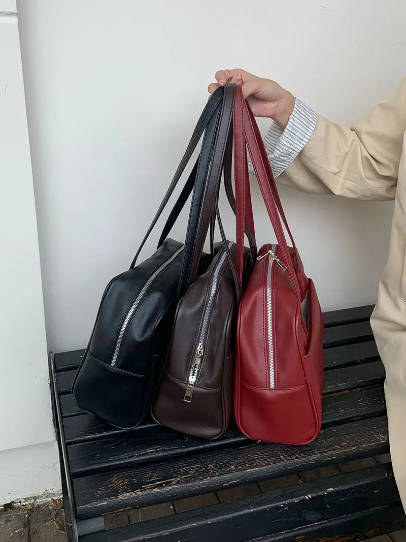 Korean Style Large Capacity Shoulder Bag Women's Autumn 2025 New Retro Underarm Bag All-match Large Capacity Tote Bag — feature 19