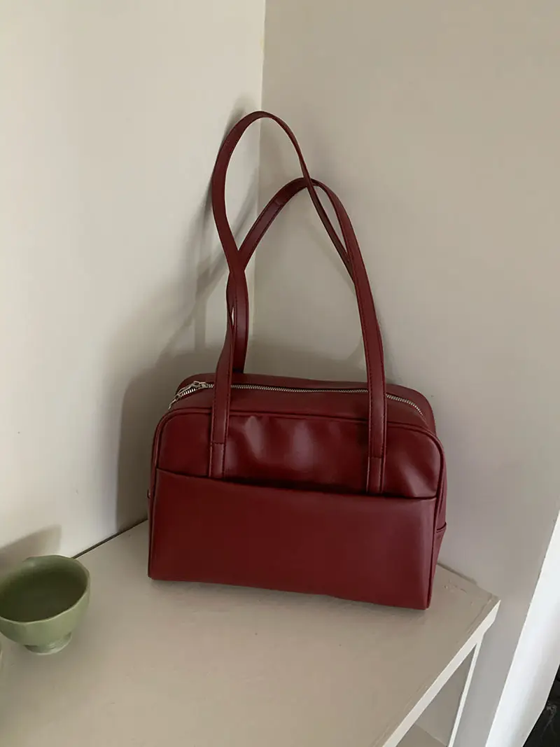 Korean Style Large Capacity Shoulder Bag Women's Autumn 2025 New Retro Underarm Bag All-match Large Capacity Tote Bag — feature 9