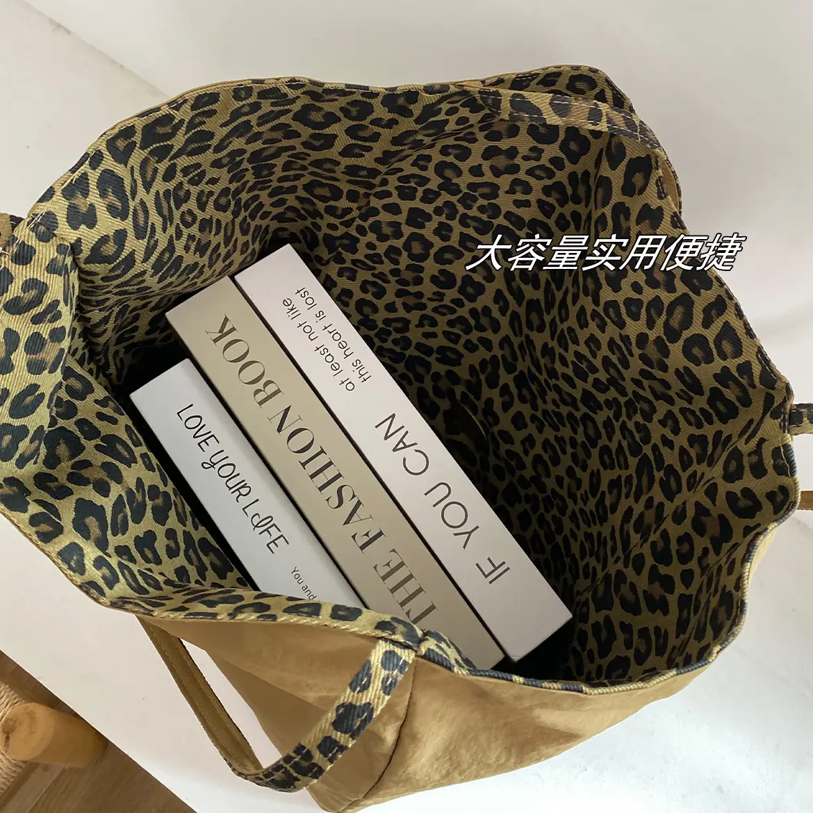 Korean Style Leopard Print Lazy Shoulder Tote Bag — feature 12