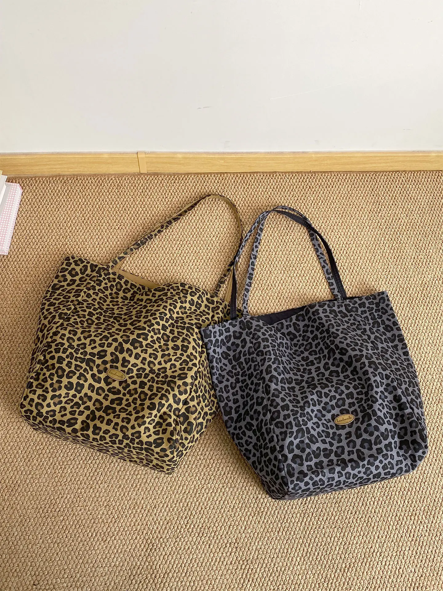 Korean Style Leopard Print Lazy Shoulder Tote Bag — feature 6