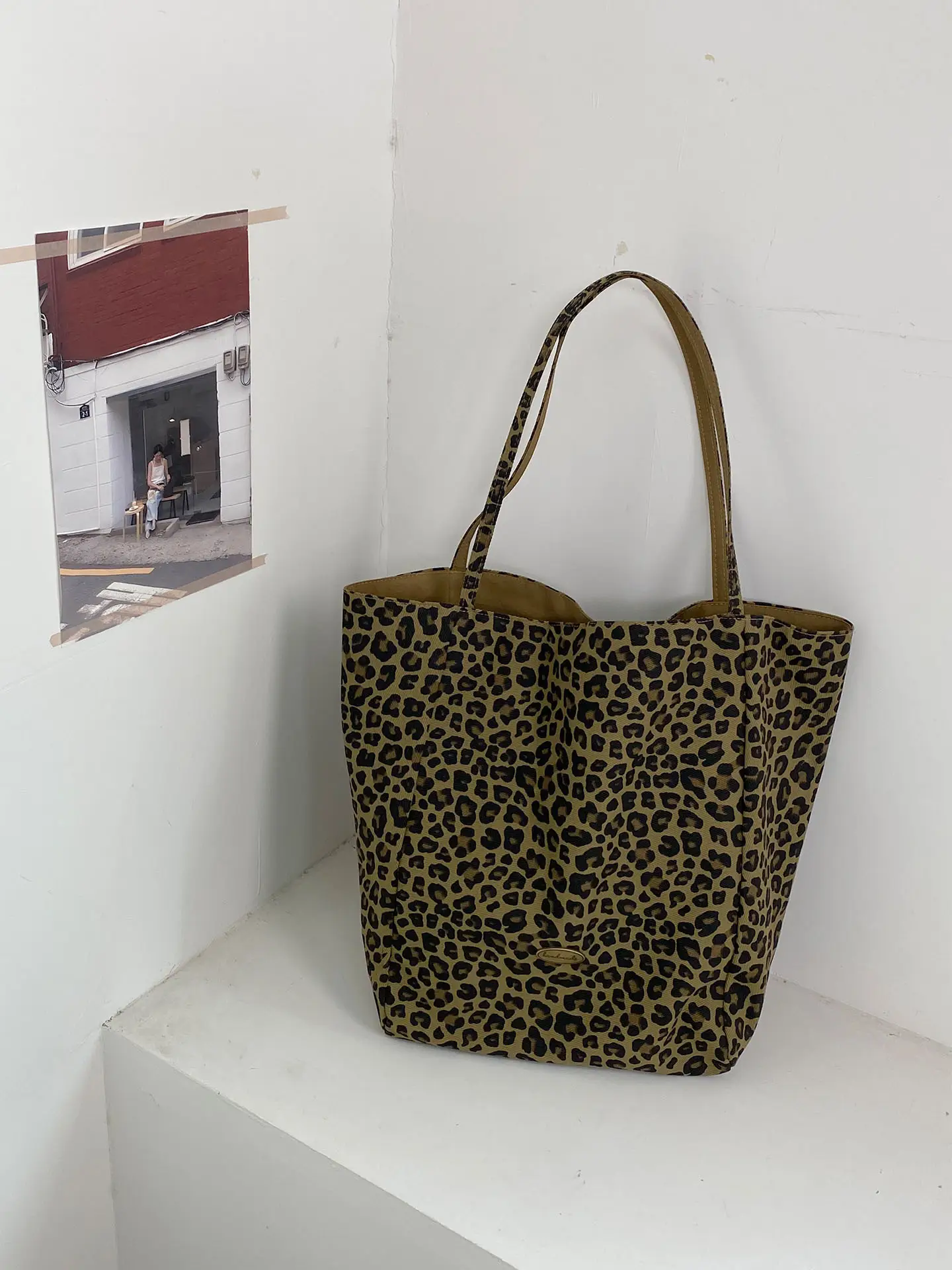 Korean Style Leopard Print Lazy Shoulder Tote Bag — feature 7