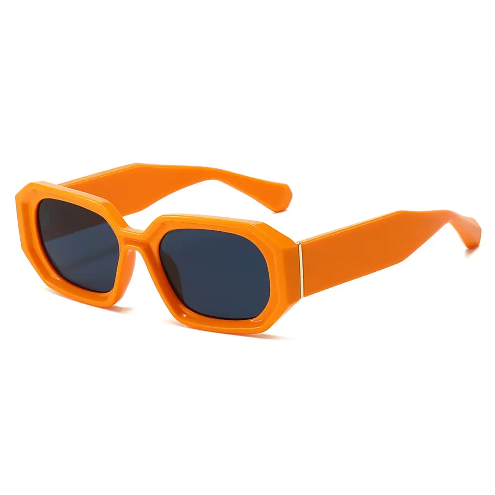 Korean Style Square Sunglasses Women Gold Frame