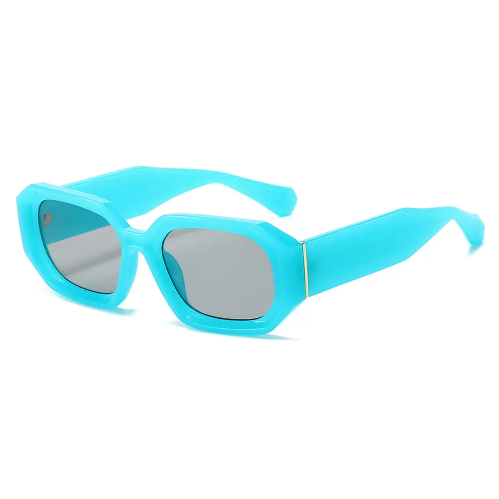Korean Style Square Sunglasses Women Gold Frame