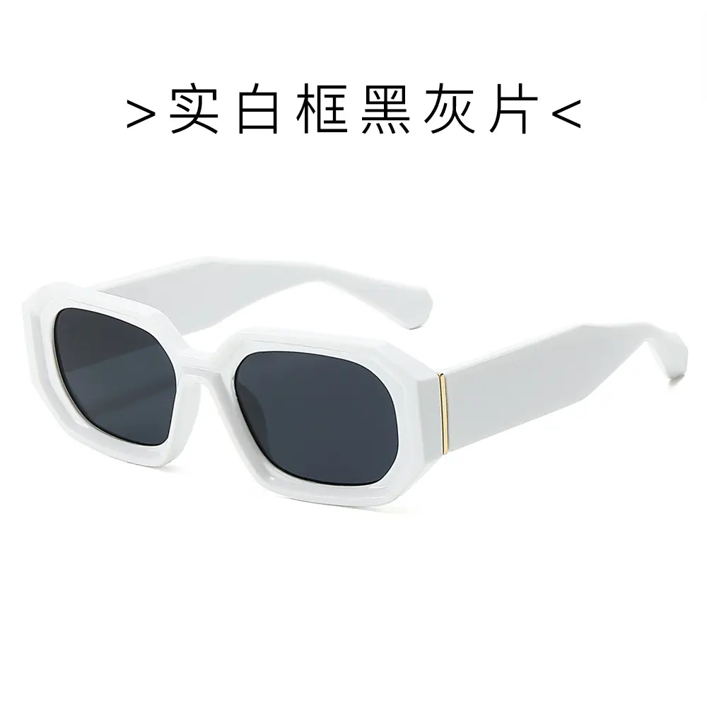 Korean Style Square Sunglasses Women Gold Frame