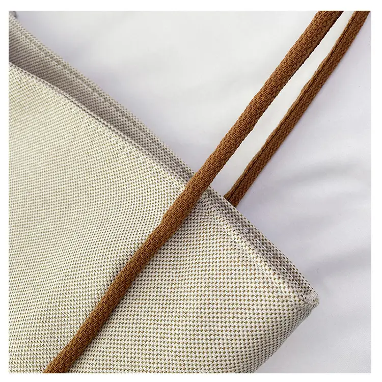 Minmin Canvas Tote Bag Large Capacity Grey — feature 9