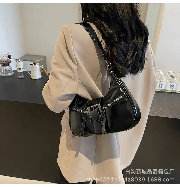 Women's Vintage Maillard Shoulder Crossbody Bag Brown Silver — feature 19