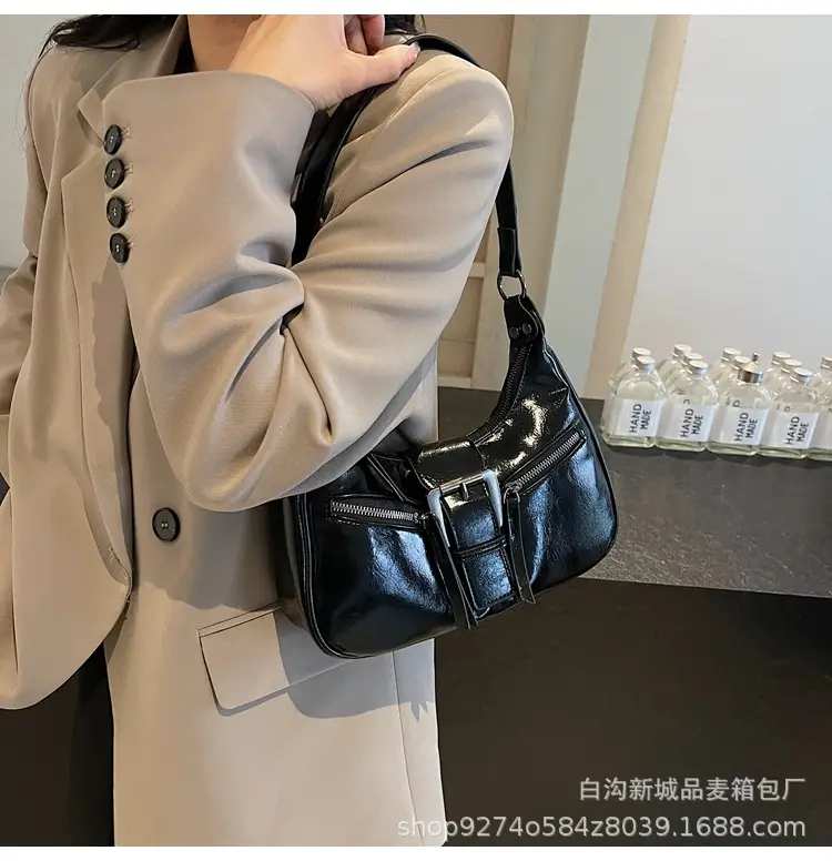 Women's Vintage Maillard Shoulder Crossbody Bag Brown Silver — feature 20