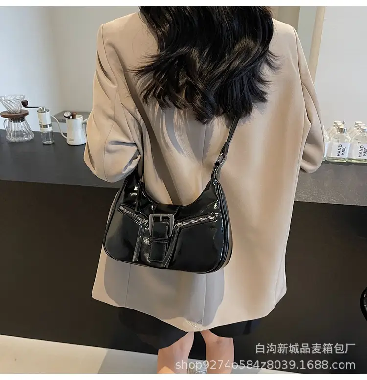 Women's Vintage Maillard Shoulder Crossbody Bag Brown Silver — feature 21