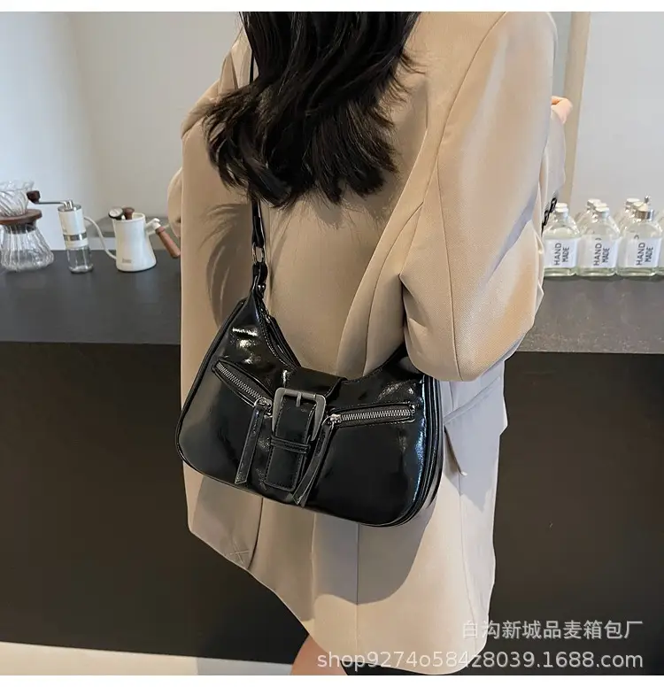 Women's Vintage Maillard Shoulder Crossbody Bag Brown Silver — feature 22