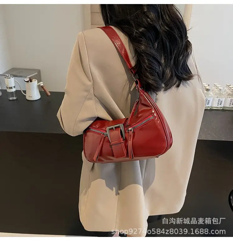 Women's Vintage Maillard Shoulder Crossbody Bag Brown Silver — feature 27