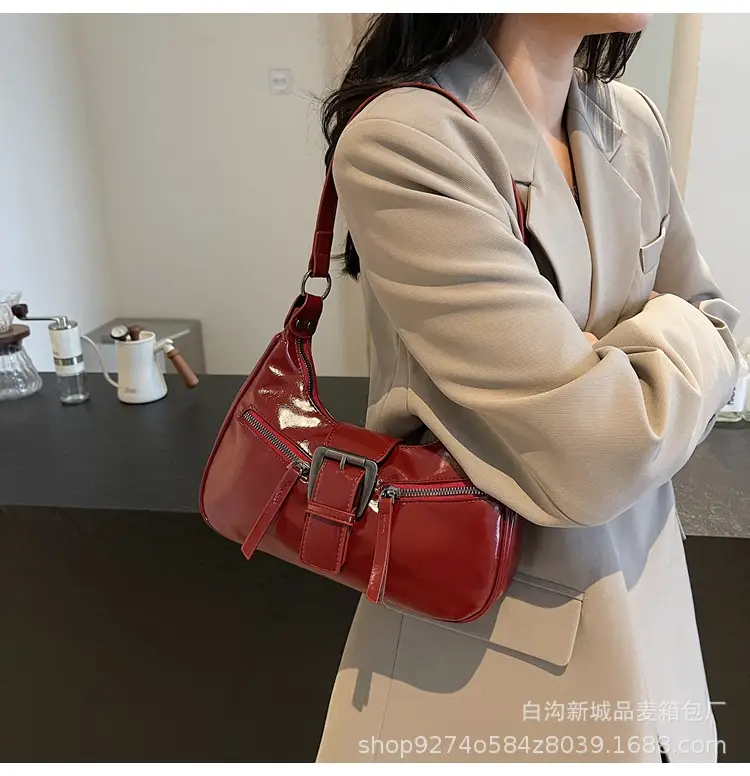 Women's Vintage Maillard Shoulder Crossbody Bag Brown Silver — feature 28