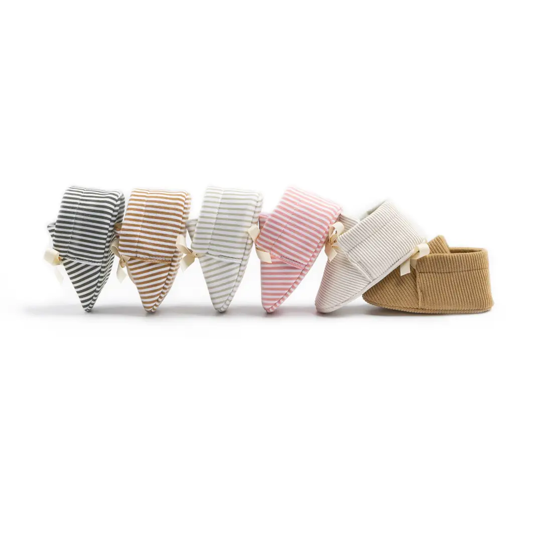 Cross-border new 0-1 year old baby shoes striped beanshoes casual shoes non-slip baby shoes - Image 11