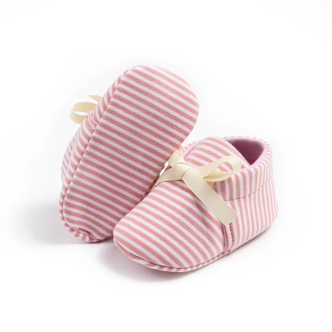 Cross-border new 0-1 year old baby shoes striped beanshoes casual shoes non-slip baby shoes — feature 20
